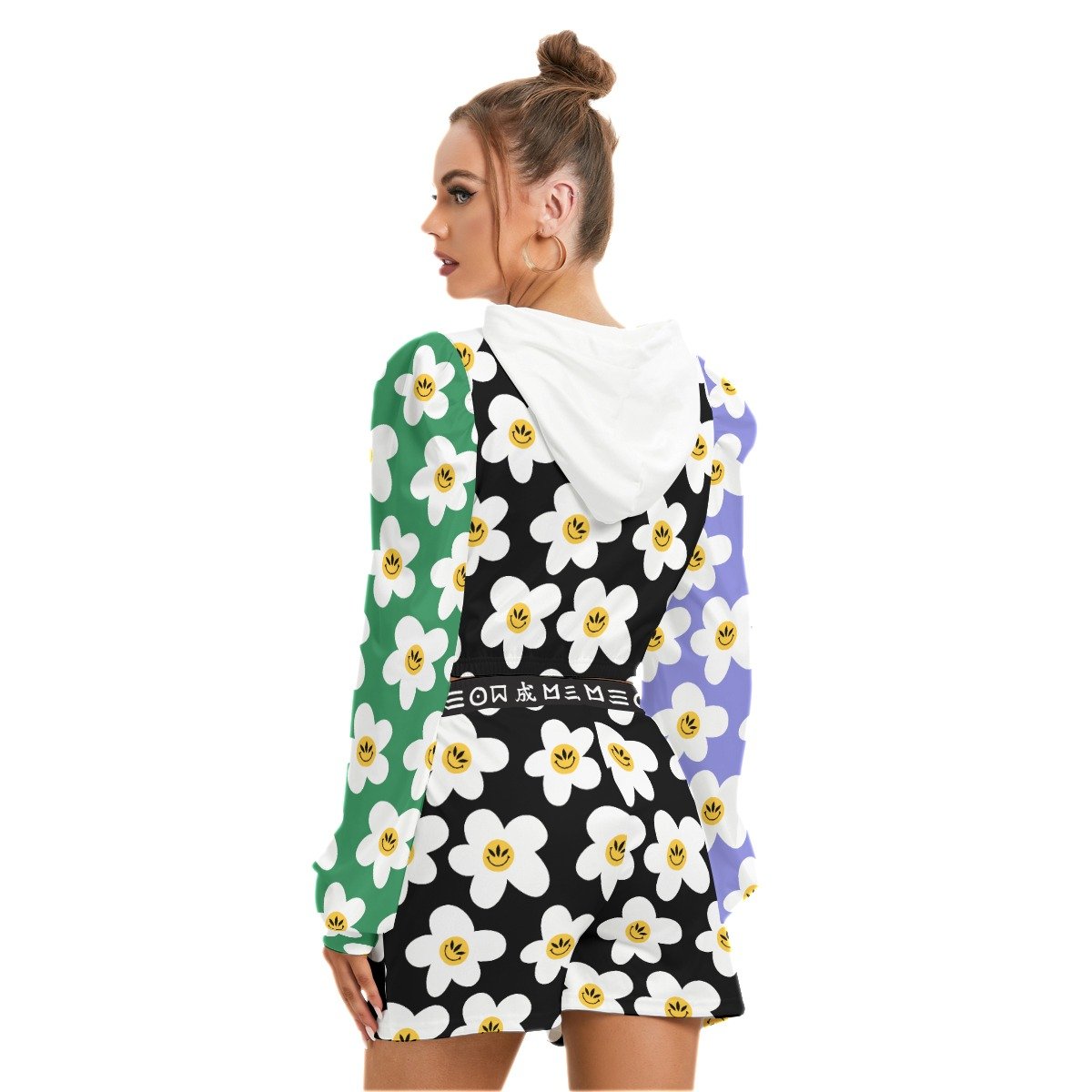 Evil Flowers Fleece Hoodie and Shorts Set (Pre-Order)