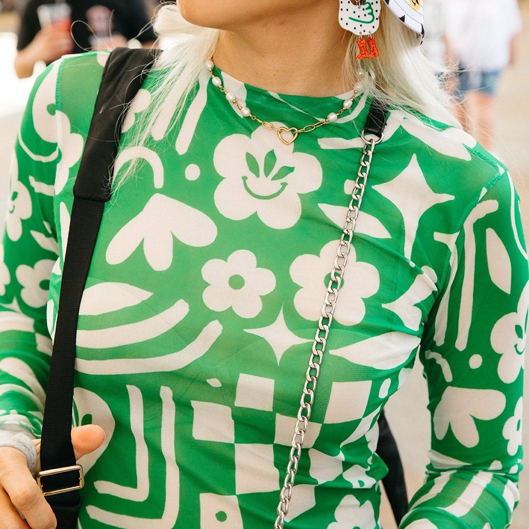 Green Third Eye Bloom Mesh Shirt (Pre-Order)