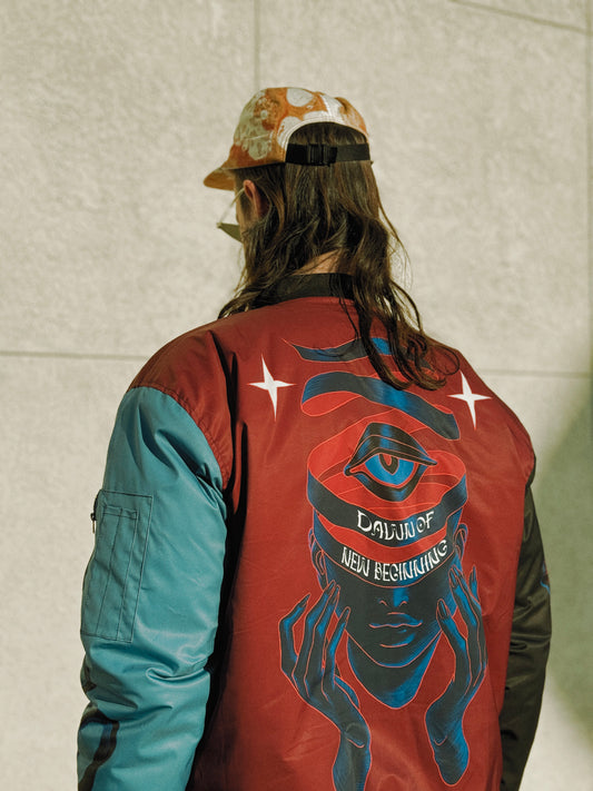 Dawn of New Beginning Print Men's Bomber Jacket
