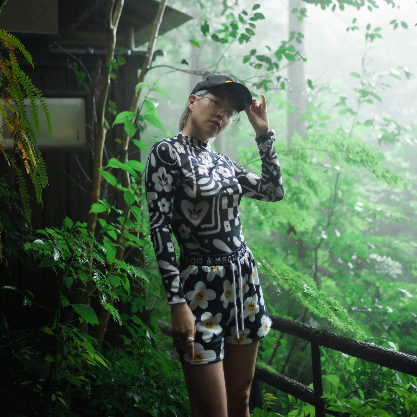 Black Third Eye Bloom Mesh Shirt (Pre-Order)