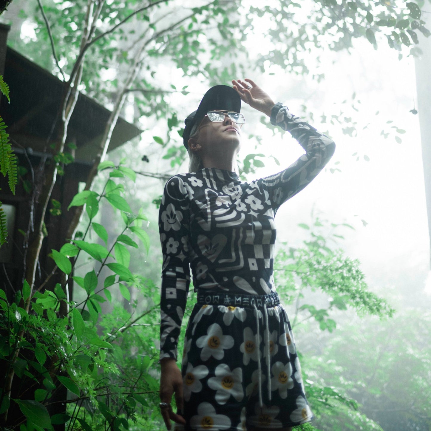 Black Third Eye Bloom Mesh Shirt (Pre-Order)