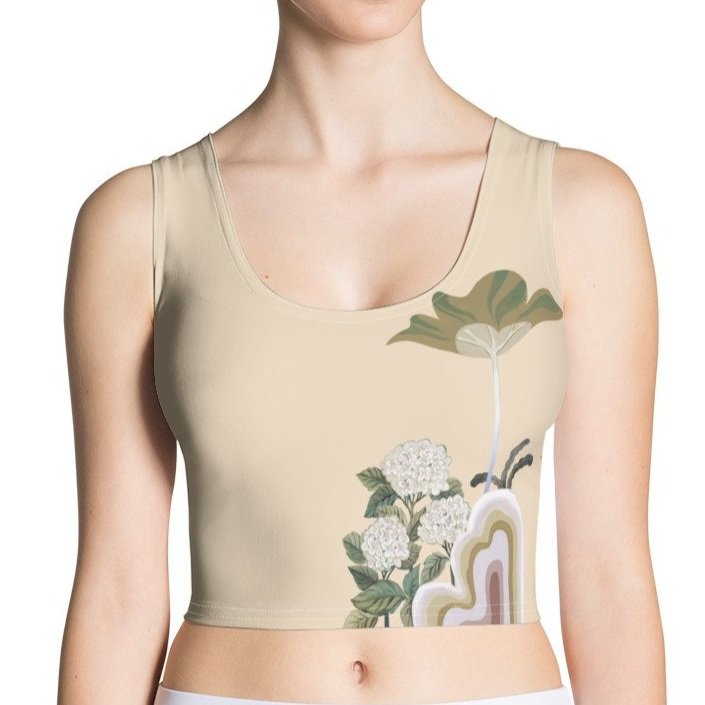 Hydrangea Crop Tank Top