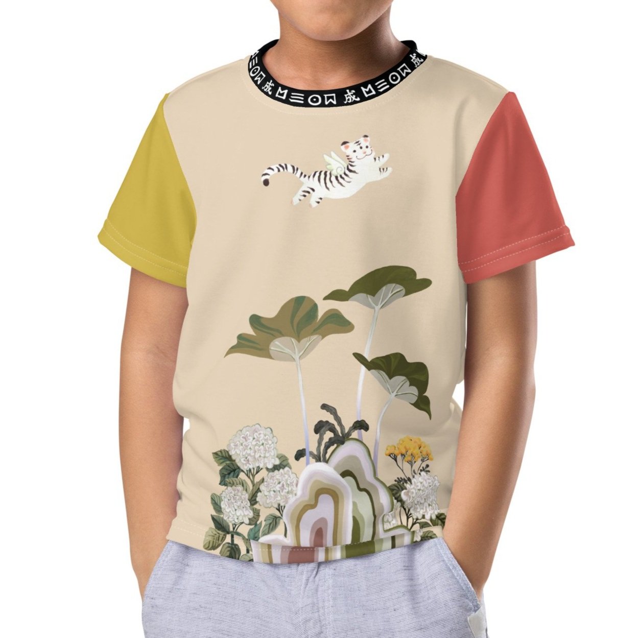 Winged Tiger Kids Crew Neck Shirt