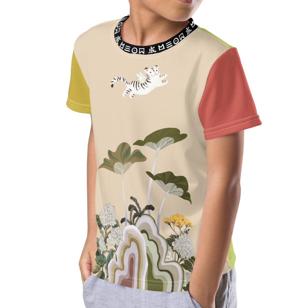 Winged Tiger Kids Crew Neck Shirt