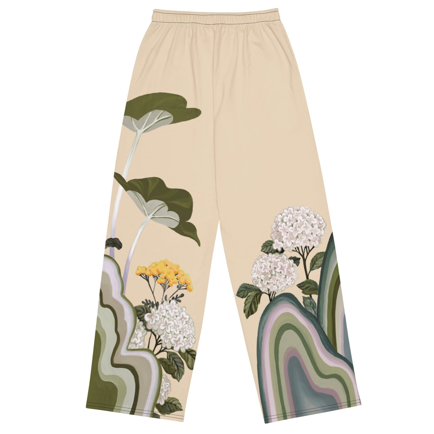 Hydrangea Wide Leg Unisex Pants