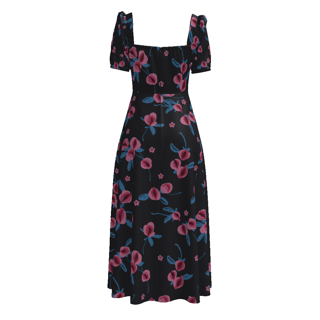 Valentine’s Day dress,Meowyoface ,Hannah sung,Valentine’s Day ,Black pink floral dress,Floral black dress,Pink floral black dress,Pink floral white dress,Vagina dress,Vaginal dress,Vagina floral dress,Vagina flower dress,MOQ1,Delivery days 5