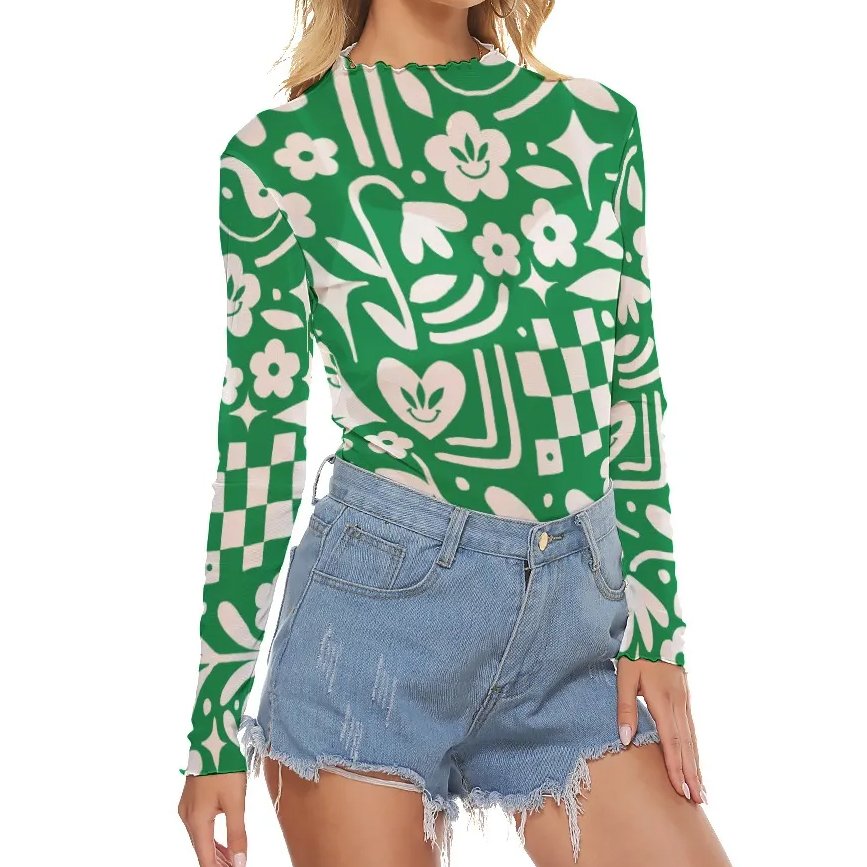 Green Third Eye Bloom Mesh Shirt (Pre-Order)