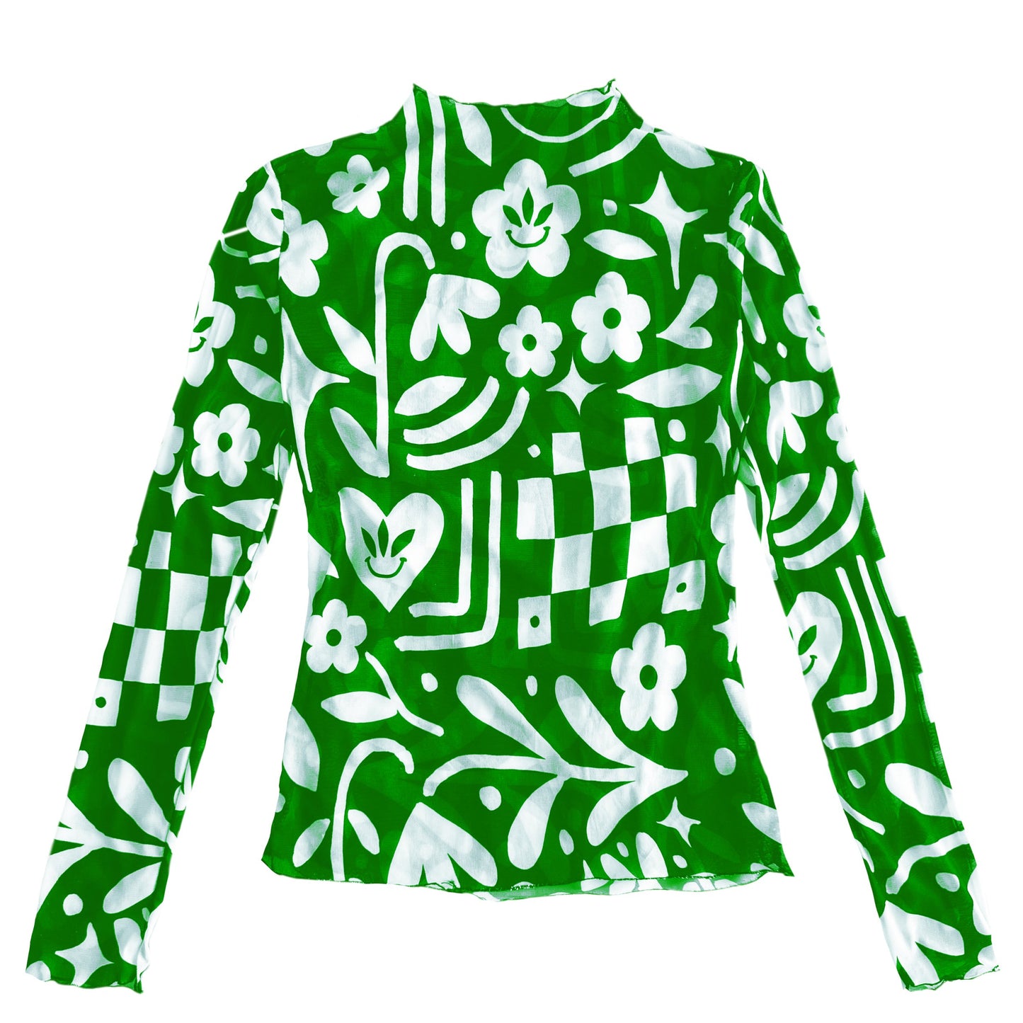 Green Third Eye Bloom Mesh Shirt (Pre-Order)
