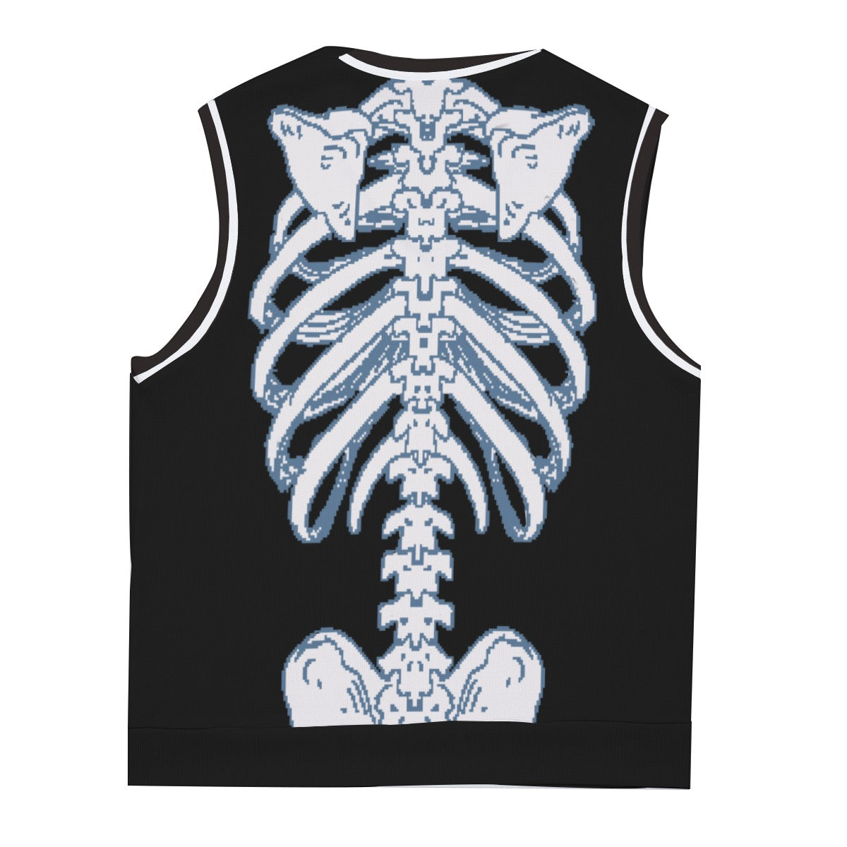 Mr. Skelly Boi Men’s Knitted V-neck Vest Black