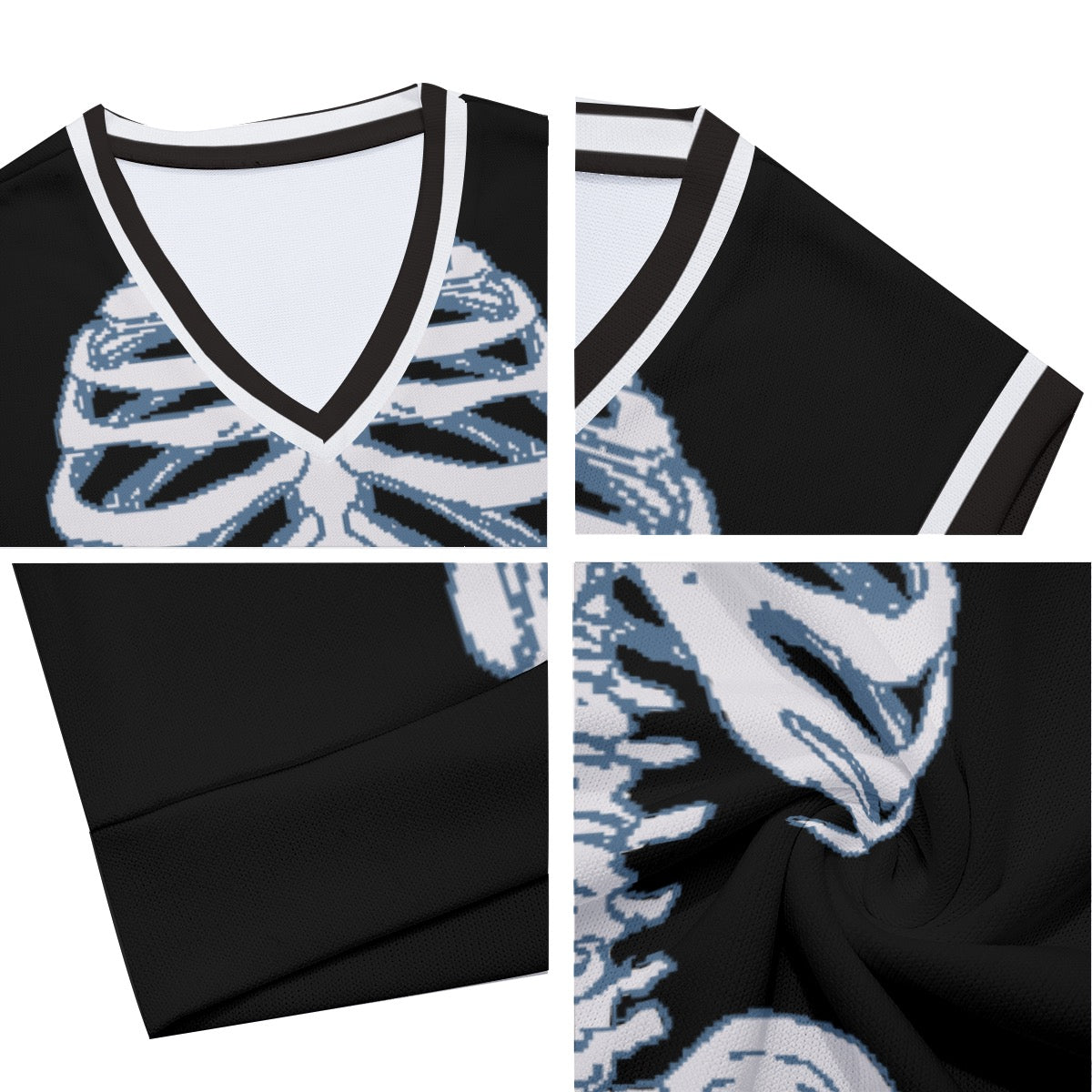 Mr. Skelly Boi Men’s Knitted V-neck Vest Black