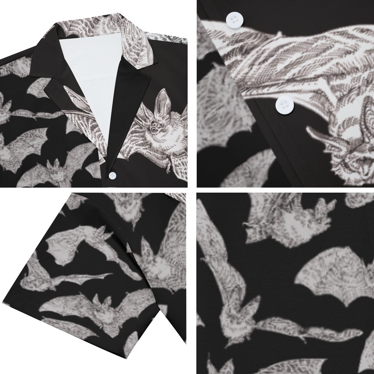 Fly By Night Deep V Neck Hawaiian Camp Collar Shirt