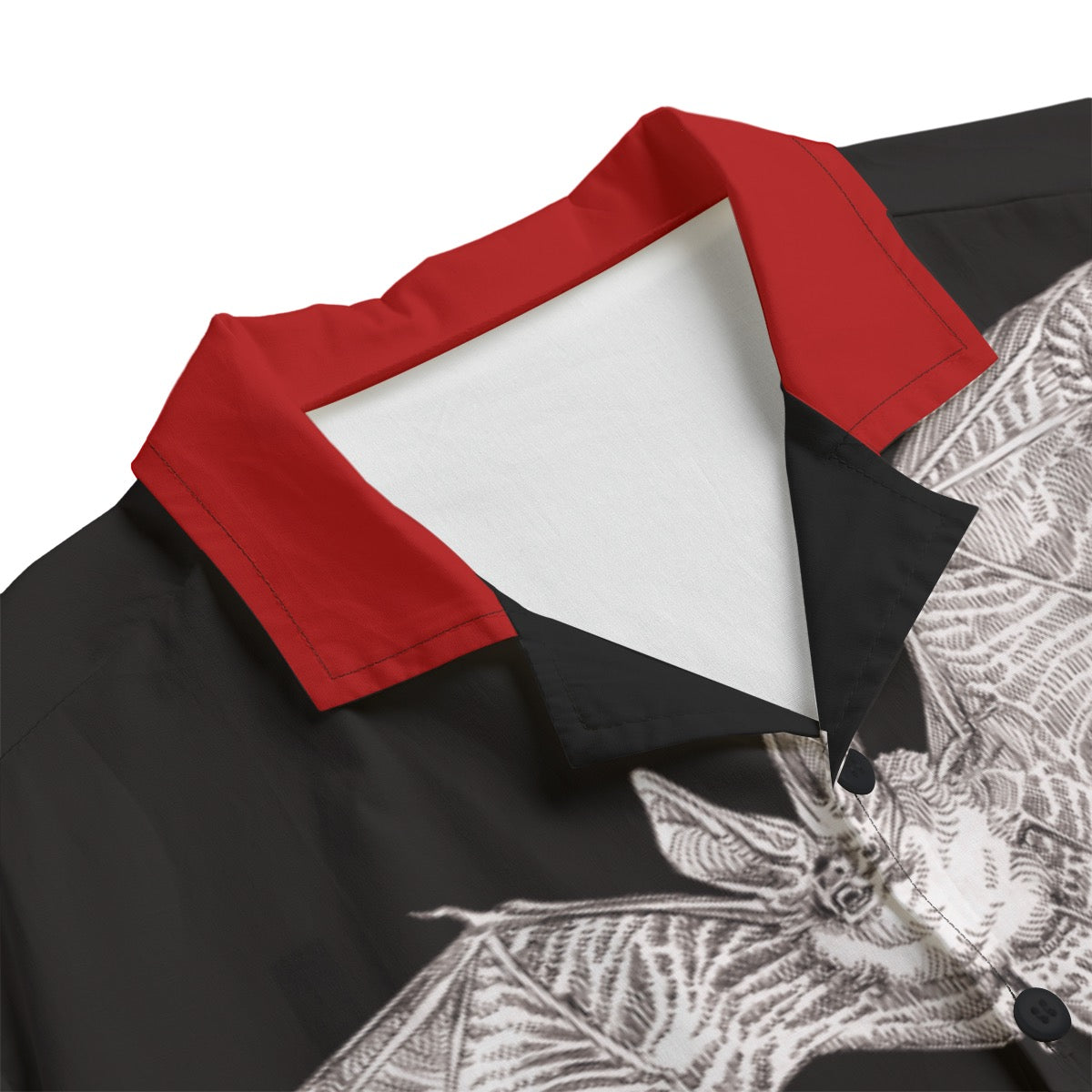 Bat Omen Hawaiian Camp Collar Shirt (Cotton)