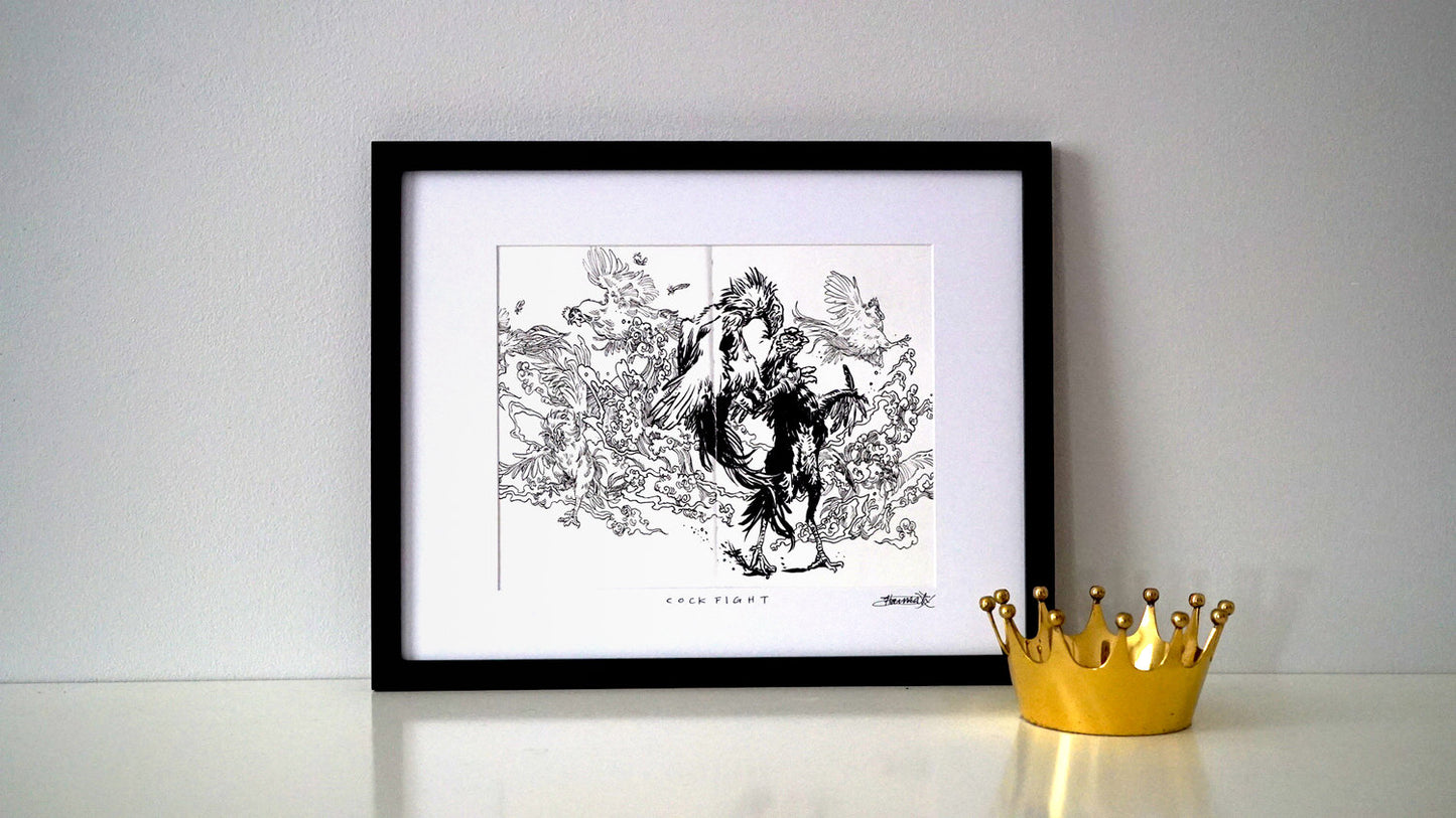 Cockfight - Print