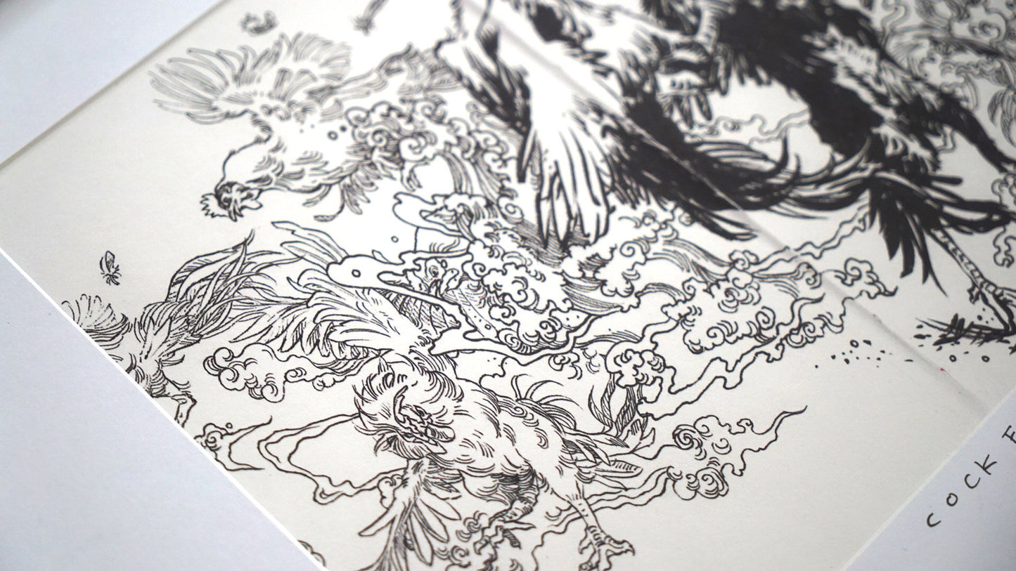 Cockfight - Print