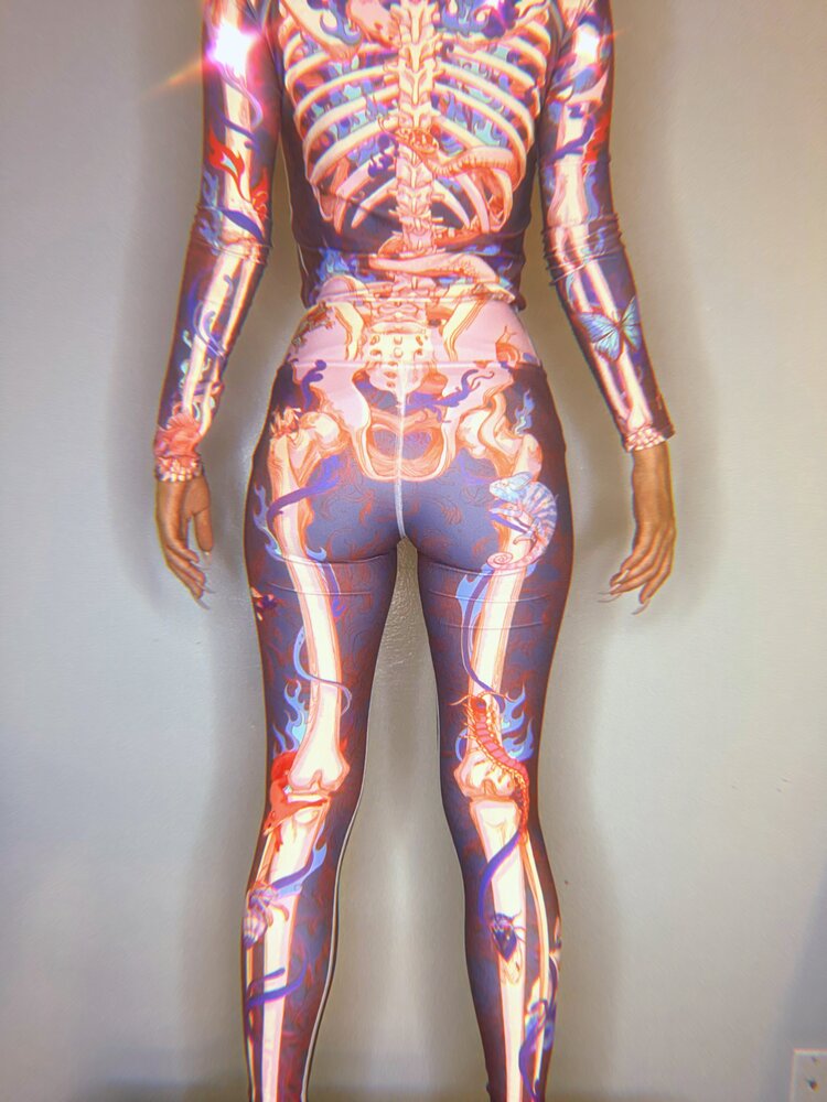 Flora Cadaver Yoga Pants