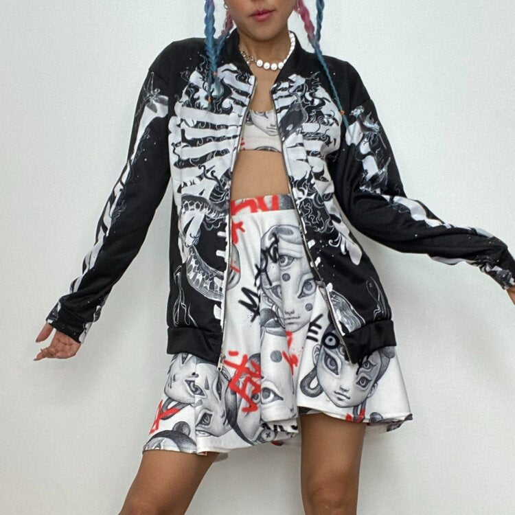 Cadaver Black Unisex Bomber Jacket