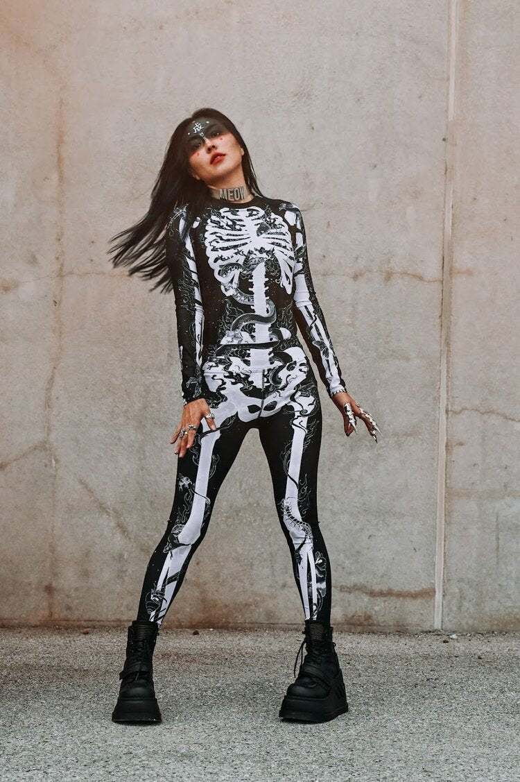 Cadaver Black Yoga Pants