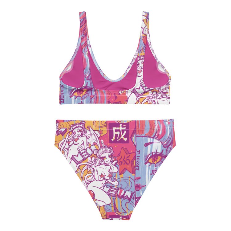 "Come True" Pink/Blue Swimsuits