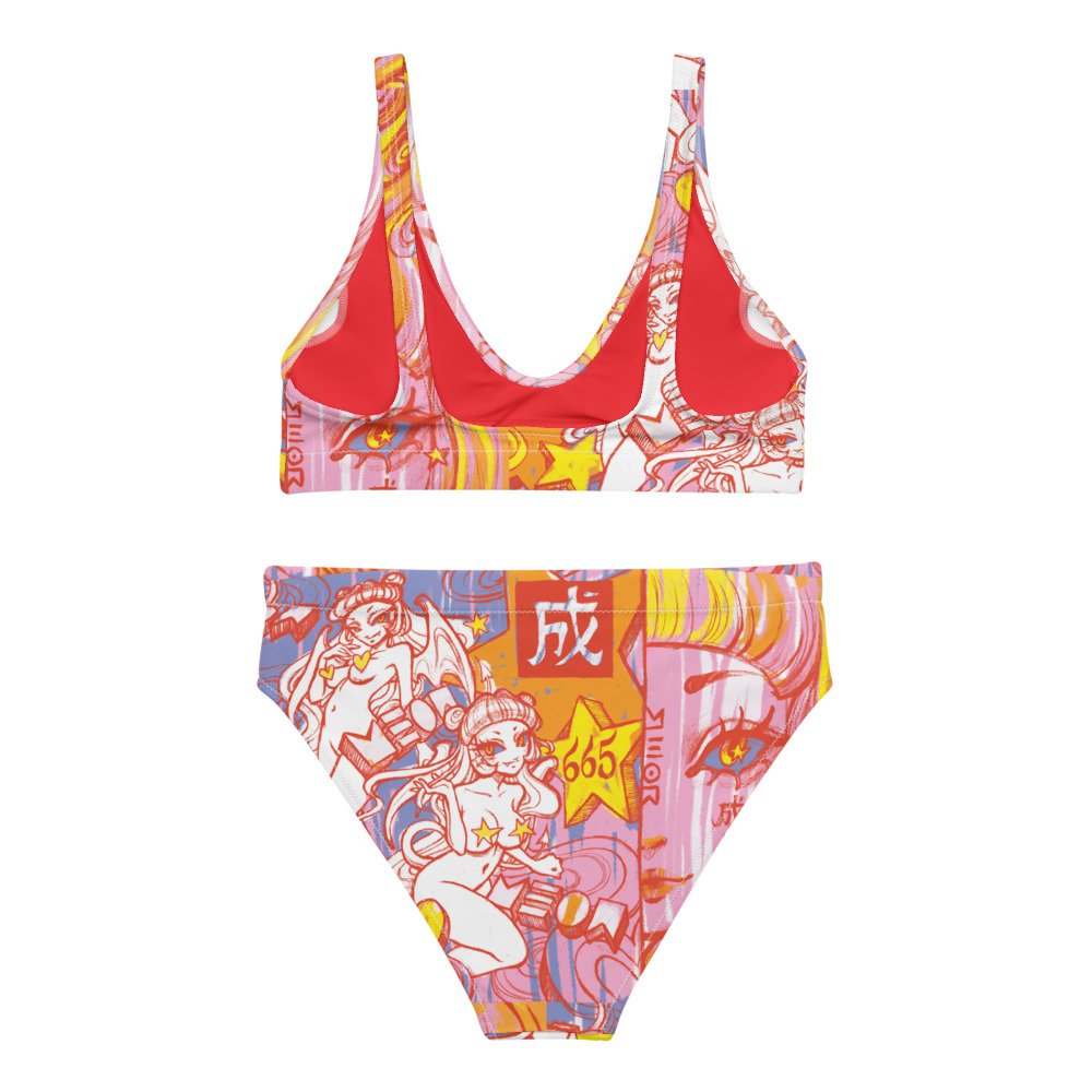 "Come True" Pink/Yellow Swimsuits