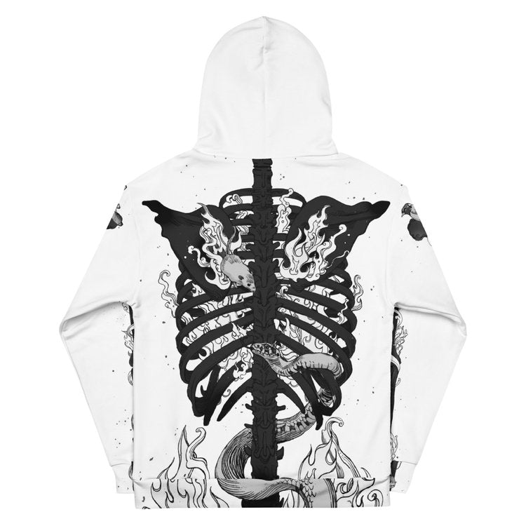 Cadaver White Unisex Hoodie