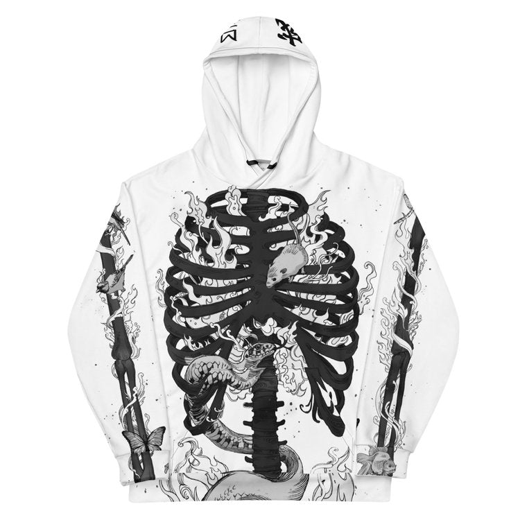 Cadaver White Unisex Hoodie