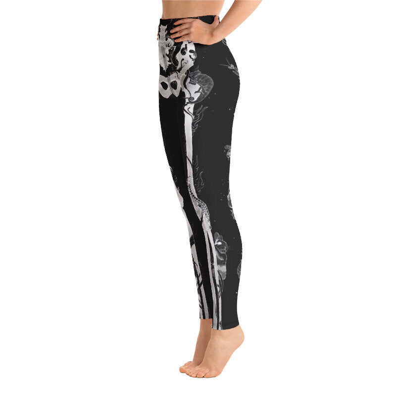 Cadaver Black Yoga Pants