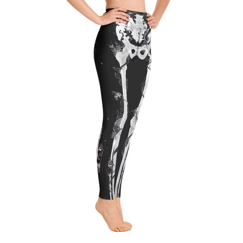 Cadaver Black Yoga Pants