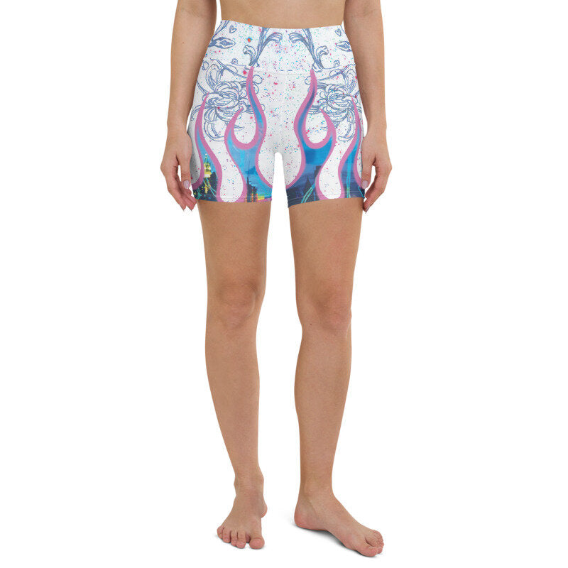 Rococo Flame Women's Yoga Shorts