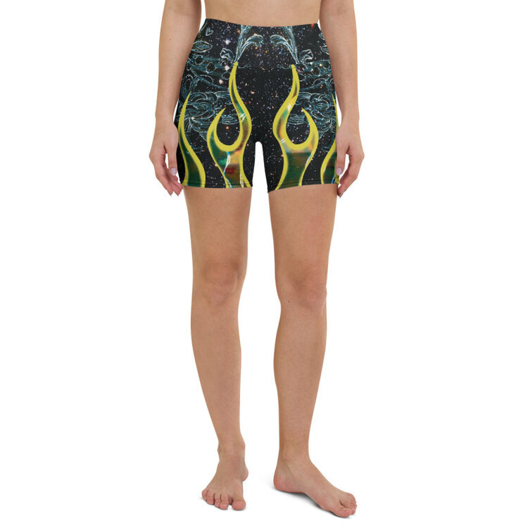 Rococo Flame Women's Yoga Shorts