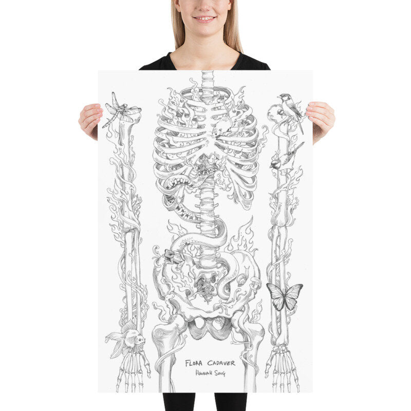 Flora Cadaver Poster Prints Hannahsung 