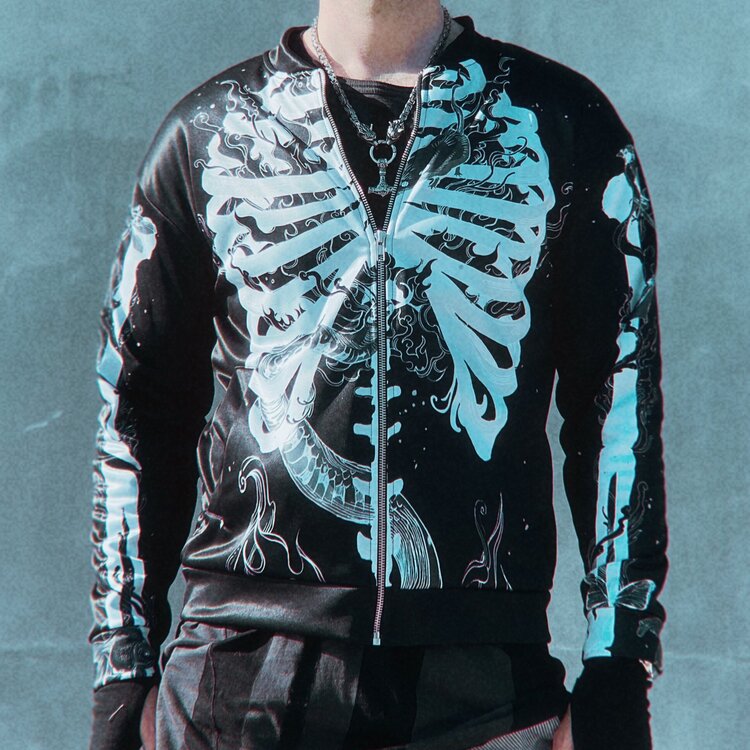 Cadaver Black Unisex Bomber Jacket