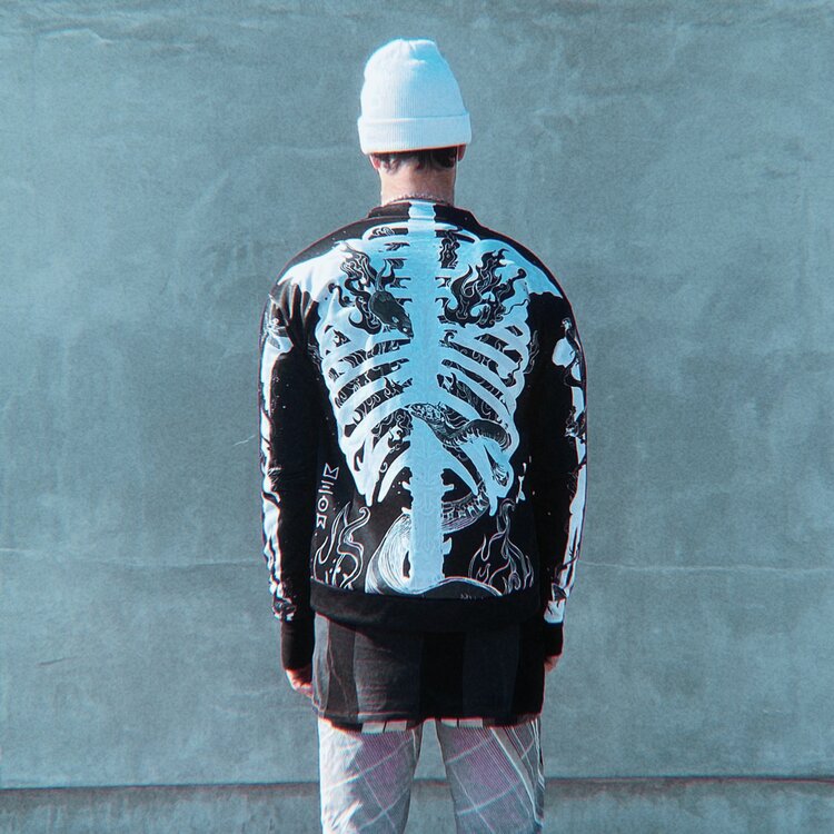 Cadaver Black Unisex Bomber Jacket