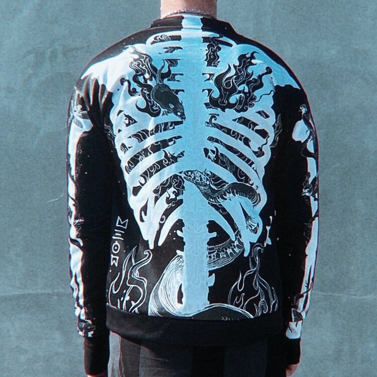 Cadaver Black Unisex Bomber Jacket